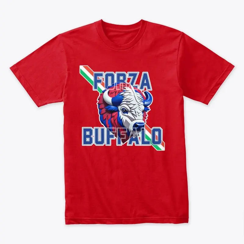 COTTON T-SHIRT FORZA BUFFALO + FLAG